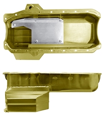 Oil Pan, S.B. Chevy, 8" Deep, 8 Qt., Stock Stub