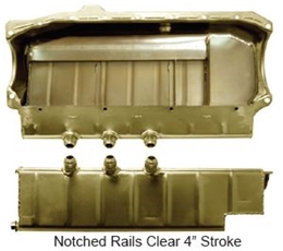 Dry Sump Pan, Steel, SBC, Asphalt
