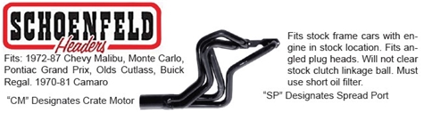 HEADERS, Small Block Chevy, Street Stock