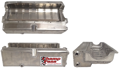 Dry Sump Pan, Aluminum, 2 -12, Forward, Chevy