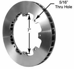 Brake Rotor, 8 Bolt 7", Directional Vane