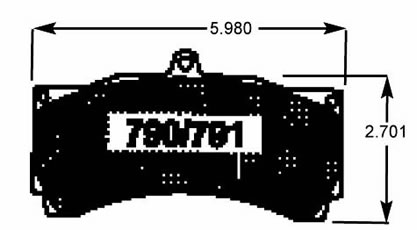 Brake Pad, PFC, 4 & 6 Piston Caliper