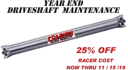 YEAR END DRIVESHAFT MAINTENANCE