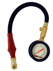 TIRE PRESSURE GAGES, LONGACRE DELUX GLOW-IN-THE-DARK, 17" HOSE