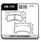 BRAKE PAD, HAWK, HB-119 SERIES, GM MID-SIZE