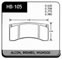 BRAKE PAD, HAWK, HB-105 SERIES,  COLEMAN / AP RACING