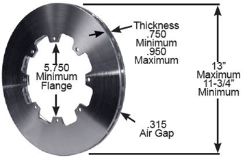 Brake Rotor, D30 .81, Custom, Solid Mount