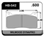 BRAKE PAD, HAWK, HB542E, BLUE 9012, .600" THICK (WILWOOD CALIPER)