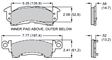 BRAKE PAD, WILWOOD, GM FULL SIZE, PAD D52