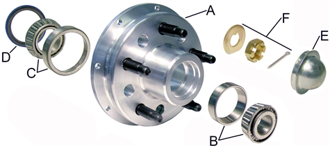 HUB, ALUMINUM, IMPALA, 71-76