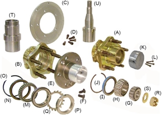 HUB, STEEL, 5 X 5, GRAND NATIONAL