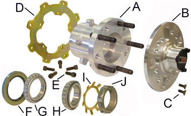 HUB, ALUMINUM, REAR, SPORTSMAN