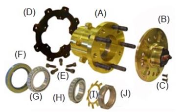 HUB, STEEL, REAR, SPORTSMAN