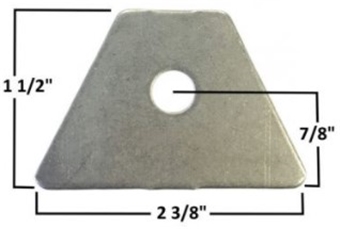 TAB, SEAT, 1/2" HOLE