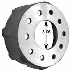 ROTOR HAT, CAST ALUMINUM ( 5 x 4-1/2" / 4-3/4" & 5" BC)