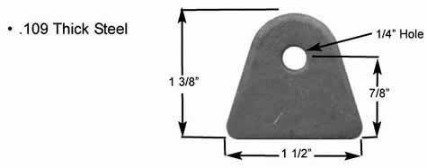 TAB, BODY, .109" THICK