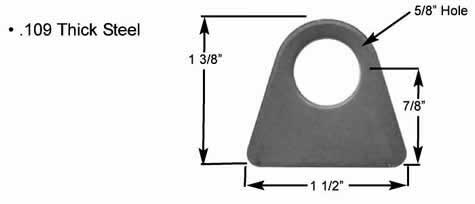 TAB, BRAKE LINE, .109" THICK STEEL