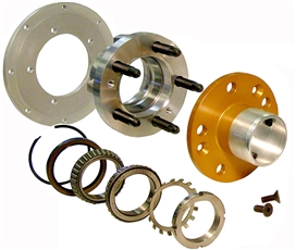 HUB, ALUMINUM, GN, 5 x 5-1/2" B.C. & 6 x 5-1/2" B.C.