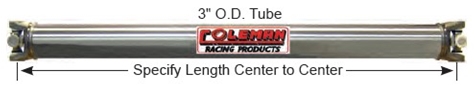 DRIVESHAFT, STEEL, 3", 1310