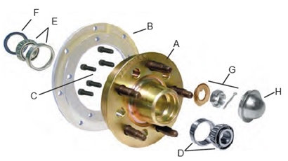HUB, STEEL, 79-88 MONTE CARLO, WITH ROTOR PLATE