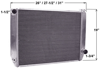 RADIATOR, PRO SERIES, ALUMINUM, CHEVY
