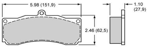 BRAKE PAD, WILWOOD, COLEMAN SERIES IV, "E", PAD 8828