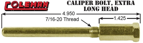 CALIPER BOLT, EXTRA LONG HEAD
