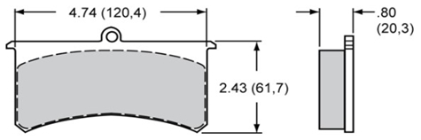 BRAKE PAD, WILWOOD, COLEMAN SERIES I & II, PAD 7320