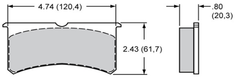 BRAKE PAD, WILWOOD, WILWOOD SUPERLITE, PAD 7420