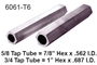 TUBING, ALUMINUM, HEX