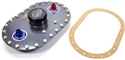 Fuel Cell, Top Plate, Steel, 2-1/2" Screw On Cap, -8 Pick Up, -8 Vent